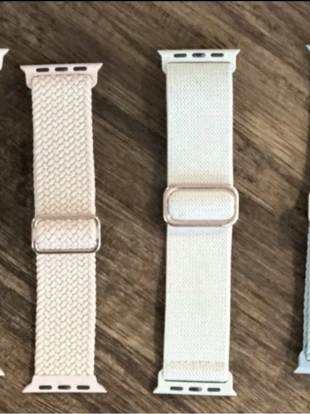 Source Unknown Pastel Pink Cream and Light Blue Replacement Watch Bands